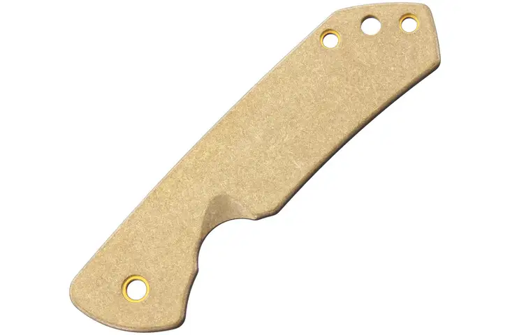 Flytanium Brouwer Handle Scale Brass Fixed Blade Knife